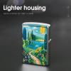 Lighter Case Compatible with Zippo Shell Only,Rural Landscape Paintingprinted Metal Lighter Cover No Insert for Zippo Double Sided Pattern Design view 4