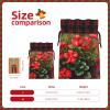 QAZWZML Red geraniums Patterned Christmas gift bags, drawstring candy bags, reusable and suitable for storing gifts or everyday items. view 4