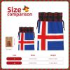 QAZWZML Flag of Iceland Patterned Christmas gift bags, drawstring candy bags, reusable and suitable for storing gifts or everyday items. view 4