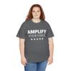Amplify Your Voice Bold Motivational Quote Design | Empowerment Awareness Equality Activism Graphic | Speak Up Apparel Graphite Heather view 4