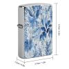 Lighter Case Compatible with Zippo Shell Only,Blue Leaves Patternprinted Metal Lighter Cover No Insert for Zippo Double Sided Pattern Design view 2