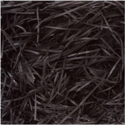 AGHSGDBCE Crinkle Cut Paper Shred Filler, Gift Bag Filler 300g Basket Grass Crinkle Cut Tissue Paper Recyclable Craft Shred(Black)