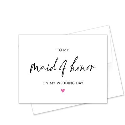 Wedding Cards, Thanks for marrying us, To my daughter, To my maid of honor, To my flower girl, To the Bride and Groom, To my Beautiful Wife, To my best friend (To My Maid of Honor on My Wedding Day)