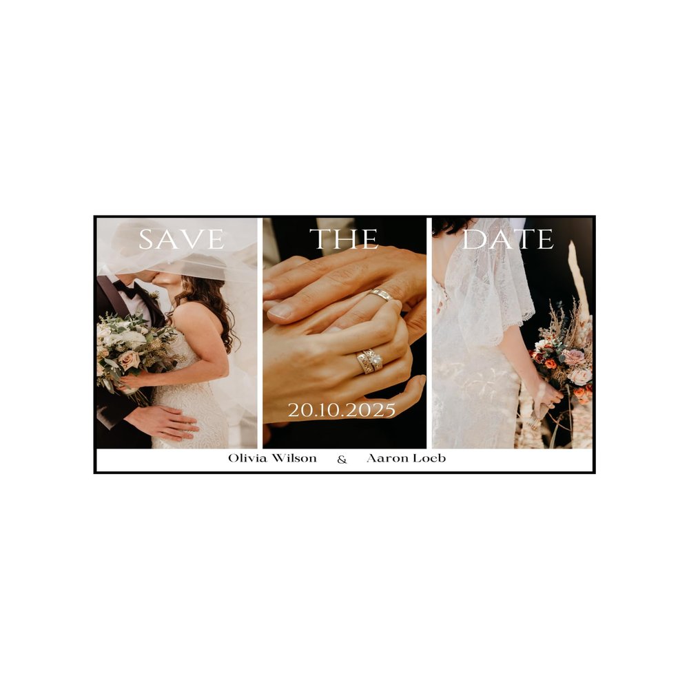 Magnetic Save The Date Cards, Wedding Announcement Flexible Magnets, Customizable Engagement Photo Cards, Premium Wedding Stationery (3x4, Option 4)