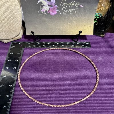 Goddess Factor EMF Protection Tensor Ring, Copper Twisted Wire, Large Circle Design, Home Energy Harmonizing Device
