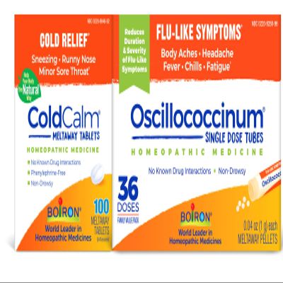 Boiron Oscillococcinum 36 Doses and ColdCalm 100 Tablets Bundle