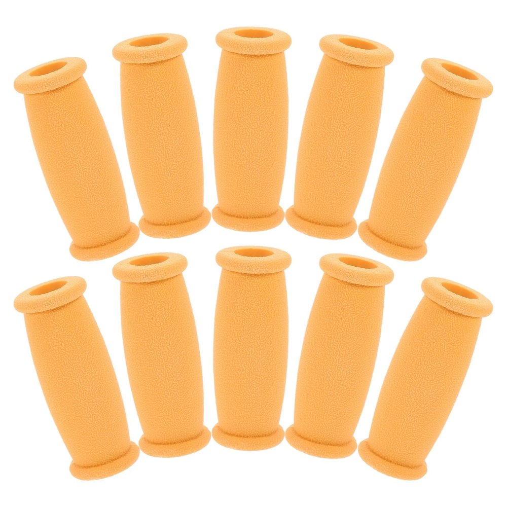 10pcs Non-slip Tpr Underarm Hand Grips for Standard Aluminum Crutches Replacement Crutch Handle Supports Safe Weight Bearing Accessories Yellow