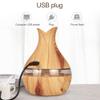 300ml 7 Color LED Night Light Essential Oil Diffuser Air Humidifier Light Wooden Grain for Home Office Bedroom Gift PP ABS AS Material view 2