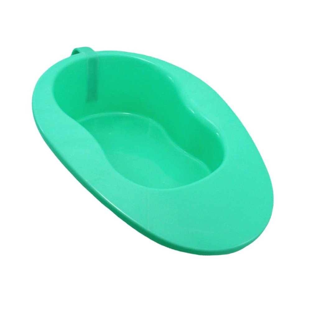 Healvian Horizontal Bedpan with Handle for Elderly Pregnant Women Plastic Urinal Bed Pan with Tapered Front End and Wide Spill-Resistant Ramp Easy to Clean and Suitable for Bedridden