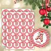Personalized Christmas Gift tag Sticker Labels with Name and Initial (Peppermint) view 3