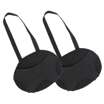 VINTORKY Non-Slip Sebs Forefoot Pads with Elastic Strap Shock-Absorbing Metatarsal Cushions for Men and Women Anti-Skid Foot Pads for High Heels and Outdoor Shoes Black S