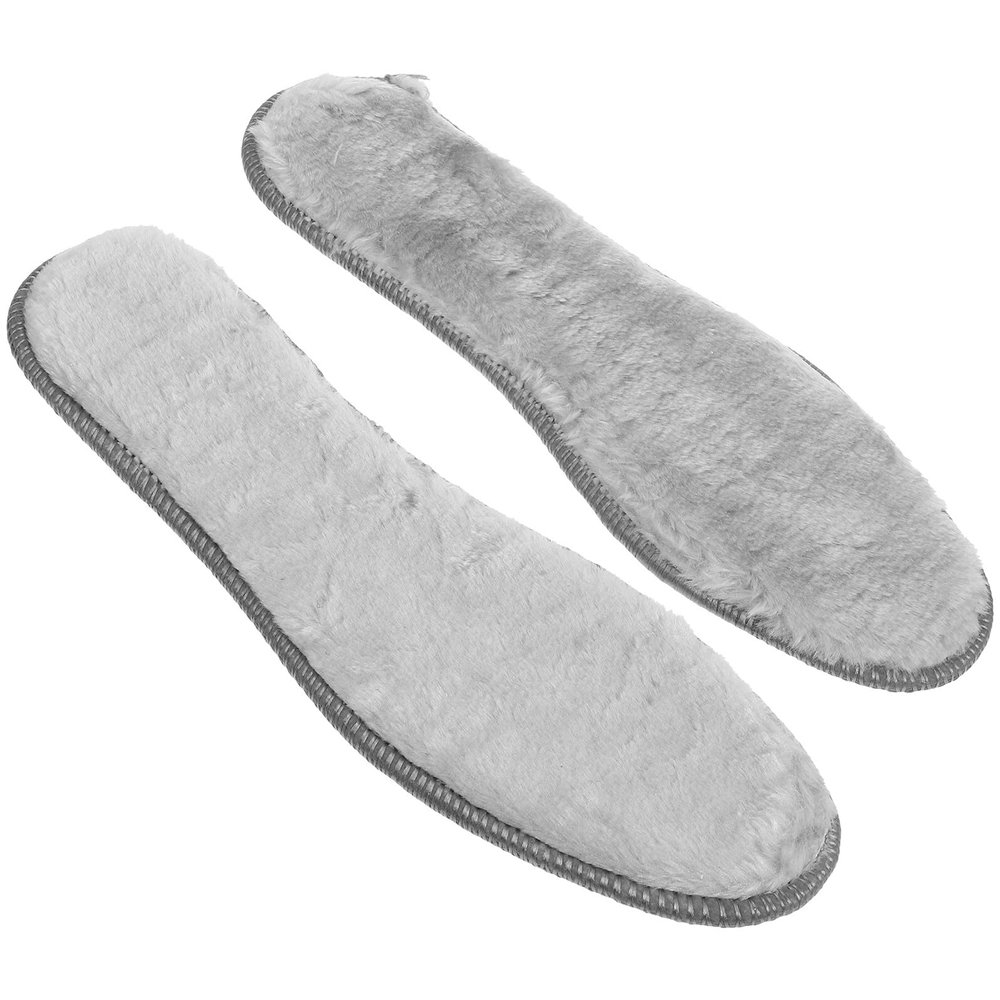 MUCKLILY 4 Pairs Winter Fluffy Shoe Inserts Thick Thermal Insoles for Women Plush Cushioned Boot Liners for Comfort Warmth in Snow Boots Work Rain Footwear