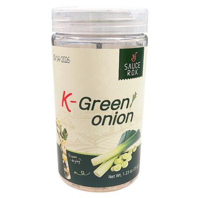 Sauce R.O.K Premium Freeze-Dried Korean Green Onion, 1.23 oz (35g), Sliced Scallions for Cooking