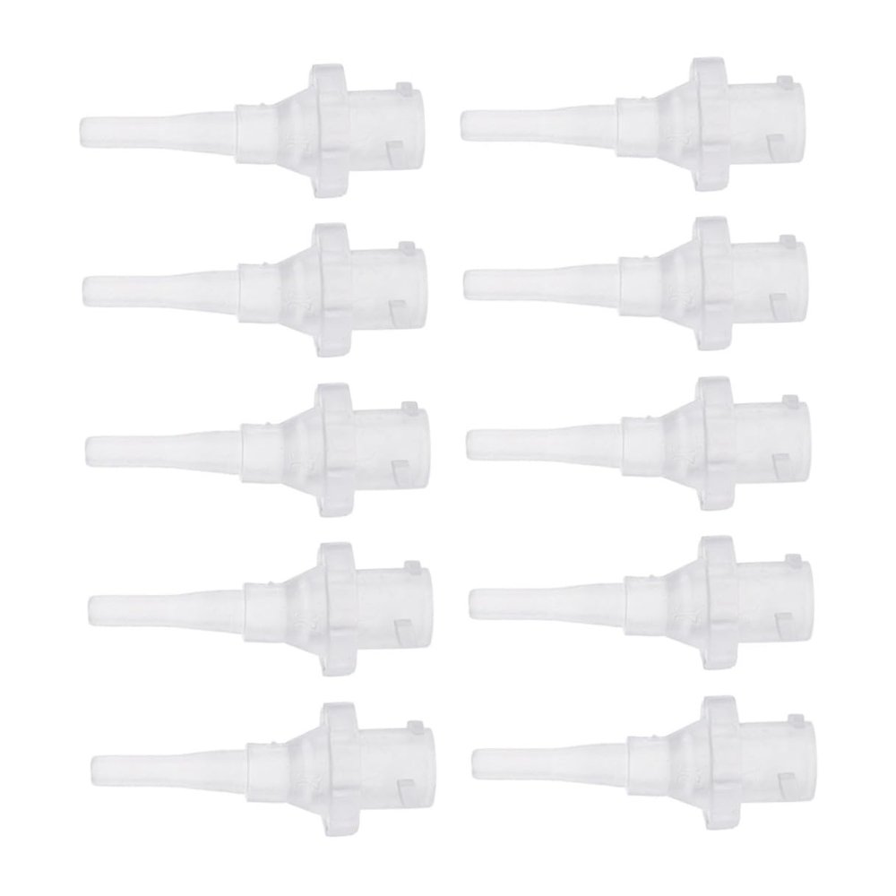 MUCKLILY 10pcs Disposable Ear Washer Tips Replacement Tubes Ear Cleaning Tools with Smooth Surface PP Material Safe for Adults and Earwax Removal Accessories