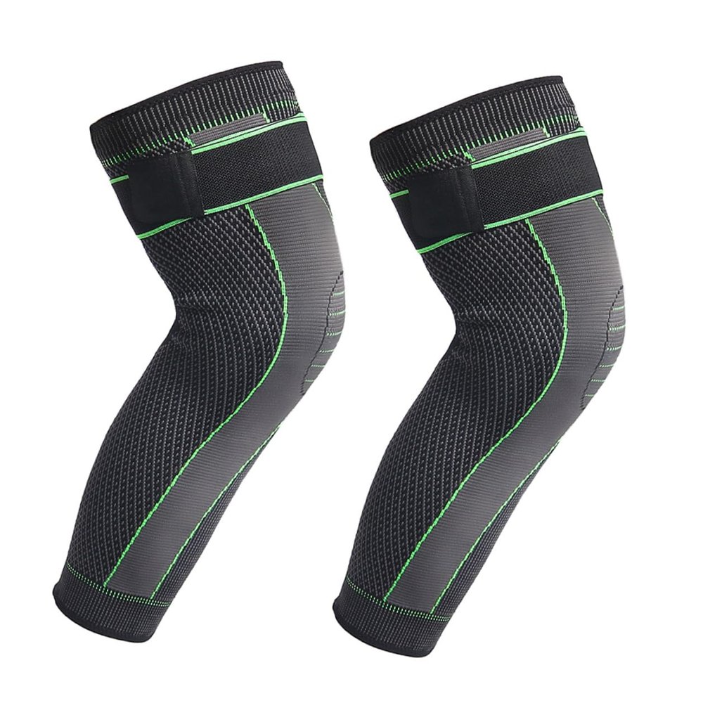 SAFIGLE Breathable Nylon Knee Sleeve with Non-slip Design High Elasticity Fitness for Running Basketball Yoga Sports Supportive Brace for Relief and Injury Prevention