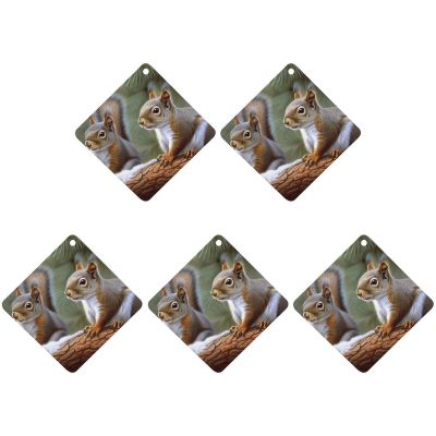 5PCS Car Air Freshener Hanging Personalized Double Sided Small Animals Car Fresheners Long Lasting New Cars Scents Cute Automotive Freshies for Closets, Drawers (tea)