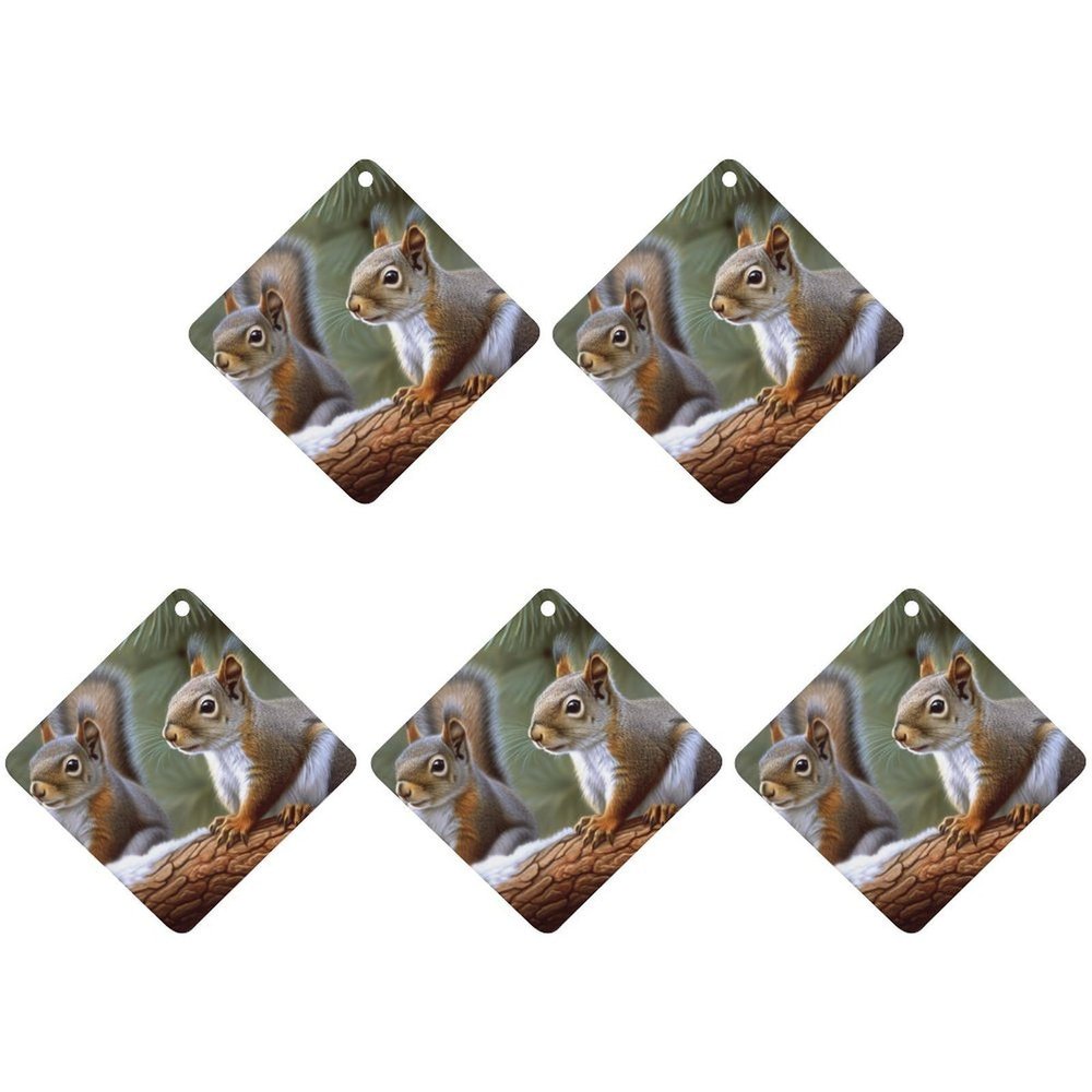 5PCS Car Air Freshener Hanging Personalized Double Sided Small Animals Car Fresheners Long Lasting New Cars Scents Cute Automotive Freshies for Closets, Drawers (tea)