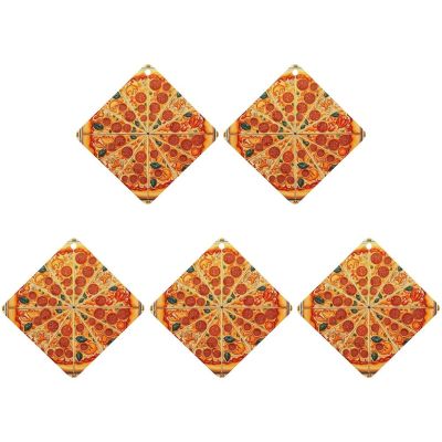5PCS Car Air Freshener Hanging Personalized Double Sided A Full Pizza Car Fresheners Long Lasting New Cars Scents Cute Automotive Freshies for Closets, Drawers (tea)