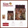 Ruzoap Christmas Burlap Gift Bags with Drawstrings, Whitetail Deer Fawn In Wilderness Stag - Christmas Treat Candy Bags for Holiday Party Wrapping Xmas Present - Small view 3
