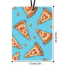5PCS Car Air Freshener Hanging Personalized Double Sided Light Blue Pizza Slice Car Fresheners Long Lasting New Cars Scents Cute Automotive Freshies for Closets, Drawers (tea) view 2
