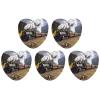 5PCS Car Air Freshener Hanging Personalized Double Sided Steam Locomotive Train Car Fresheners Long Lasting New Cars Scents Cute Automotive Freshies for Closets, Drawers (tea) view 1