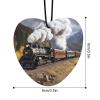 5PCS Car Air Freshener Hanging Personalized Double Sided Steam Locomotive Train Car Fresheners Long Lasting New Cars Scents Cute Automotive Freshies for Closets, Drawers (tea) view 2