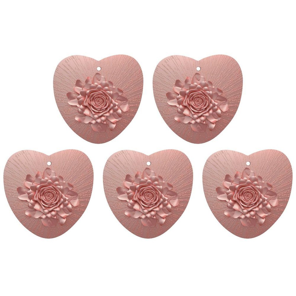 5PCS Car Air Freshener Hanging Personalized Double Sided Rose Car Fresheners Long Lasting New Cars Scents Cute Automotive Freshies for Closets, Drawers (tea)