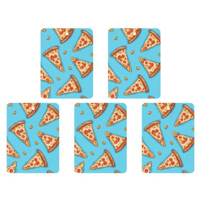 5PCS Car Air Freshener Hanging Personalized Double Sided Light Blue Pizza Slice Car Fresheners Long Lasting New Cars Scents Cute Automotive Freshies for Closets, Drawers (tea)