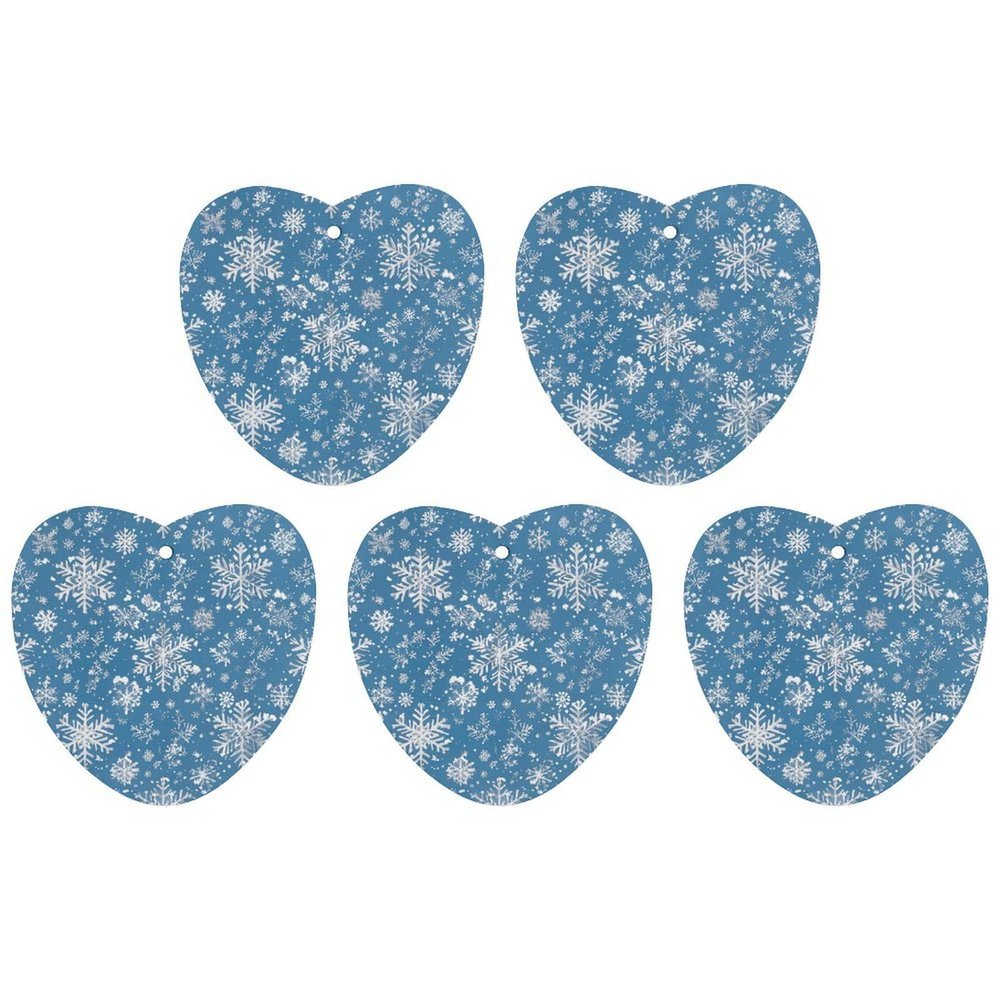 5PCS Car Air Freshener Hanging Personalized Double Sided Winter Snowflakes Car Fresheners Long Lasting New Cars Scents Cute Automotive Freshies for Closets, Drawers (tea)