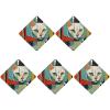 5PCS Car Air Freshener Hanging Personalized Double Sided Geometric Cat Car Fresheners Long Lasting New Cars Scents Cute Automotive Freshies for Closets, Drawers (tea) view 1