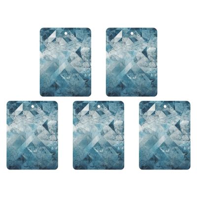 5PCS Car Air Freshener Hanging Personalized Double Sided Blue Pattern Car Fresheners Long Lasting New Cars Scents Cute Automotive Freshies for Closets, Drawers (tea)