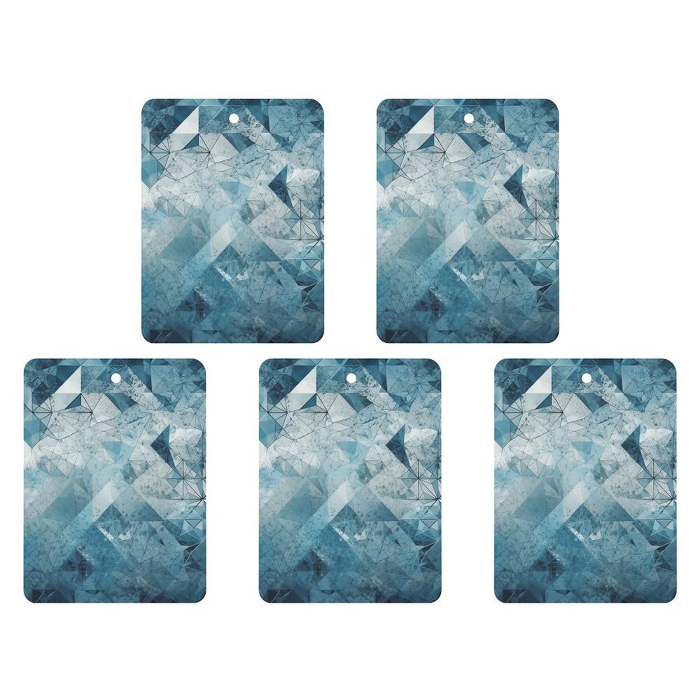 5PCS Car Air Freshener Hanging Personalized Double Sided Blue Pattern Car Fresheners Long Lasting New Cars Scents Cute Automotive Freshies for Closets, Drawers (tea)