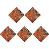 5PCS Car Air Freshener Hanging Personalized Double Sided Orange Grid Lines Car Fresheners Long Lasting New Cars Scents Cute Automotive Freshies for Closets, Drawers (tea) view 1