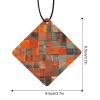 5PCS Car Air Freshener Hanging Personalized Double Sided Orange Grid Lines Car Fresheners Long Lasting New Cars Scents Cute Automotive Freshies for Closets, Drawers (tea) view 2