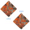 5PCS Car Air Freshener Hanging Personalized Double Sided Orange Grid Lines Car Fresheners Long Lasting New Cars Scents Cute Automotive Freshies for Closets, Drawers (tea) view 3