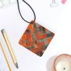 5PCS Car Air Freshener Hanging Personalized Double Sided Orange Grid Lines Car Fresheners Long Lasting New Cars Scents Cute Automotive Freshies for Closets, Drawers (tea) view 4