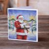 Caroline's Treasures Burmese Cat with Santa Claus Greeting Cards Pack of 8 Blank Cards with Envelopes Whimsical A7 Size 5x7 view 2