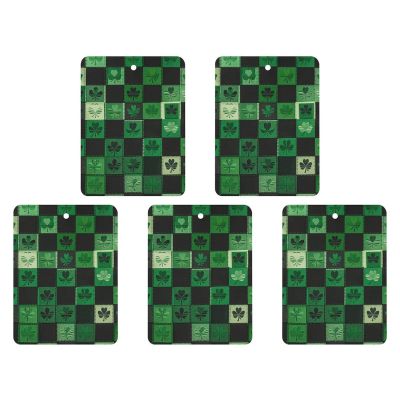 5PCS Car Air Freshener Hanging Personalized Double Sided Shamrock Car Fresheners Long Lasting New Cars Scents Cute Automotive Freshies for Closets, Drawers (tea)