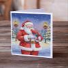 Caroline's Treasures Red Lory with Santa Claus Greeting Cards Pack of 8 Blank Cards with Envelopes Whimsical A7 Size 5x7 view 2