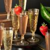 CYUU 100 Pack Plastic Champagne Flutes 5.5oz Gold Glitter, Disposable Plastic Champagne Glasses, Suitable for Wedding, Birthday Party, Thanksgiving Day, Christmas Supplies view 4