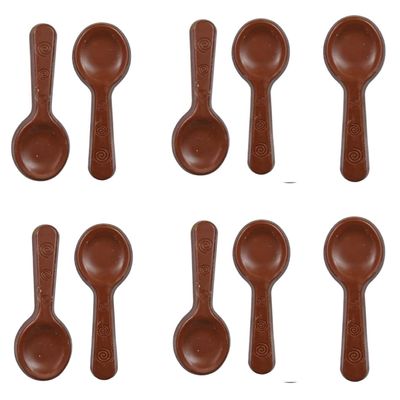 10 Milk Chocolate Stirring Spoons Meltable Treats with Spiral Stir in Coffee Milk Holiday Winter Treat