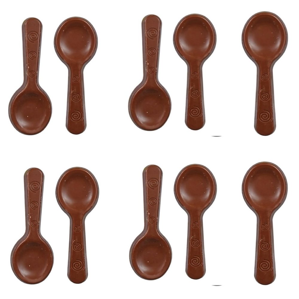 10 Milk Chocolate Stirring Spoons Meltable Treats with Spiral Stir in Coffee Milk Holiday Winter Treat