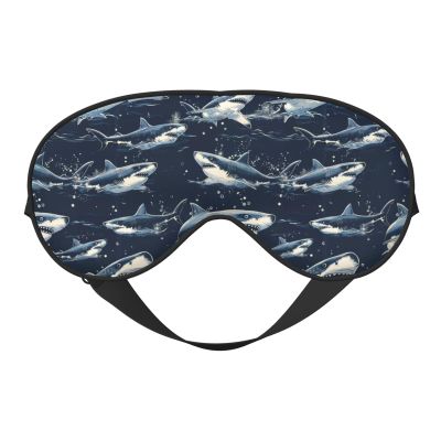 Winccor Shark Eye Mask Blackout Eye Cover Sleeping Mask Adjustable Travel Gift 4 in X 7.9 in