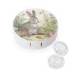 FekiLoot Garden Bunny Contact Lens Case Portable Travel Outdoor Contact Lens Cases Circle Leakproof Makeup Storage Box with Mirror for Home Office Dormitory view 1