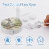 FekiLoot Garden Bunny Contact Lens Case Portable Travel Outdoor Contact Lens Cases Circle Leakproof Makeup Storage Box with Mirror for Home Office Dormitory view 3