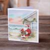 Caroline's Treasures Santa Claus by the Seaside Cottage Christmas Greeting Cards Pack of 8 Blank Cards with Envelopes Whimsical A7 Size 5x7 view 2