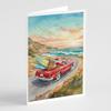 Caroline's Treasures Santa Claus on Route 1 Christmas Greeting Cards Pack of 8 Blank Cards with Envelopes Whimsical A7 Size 5x7 view 1