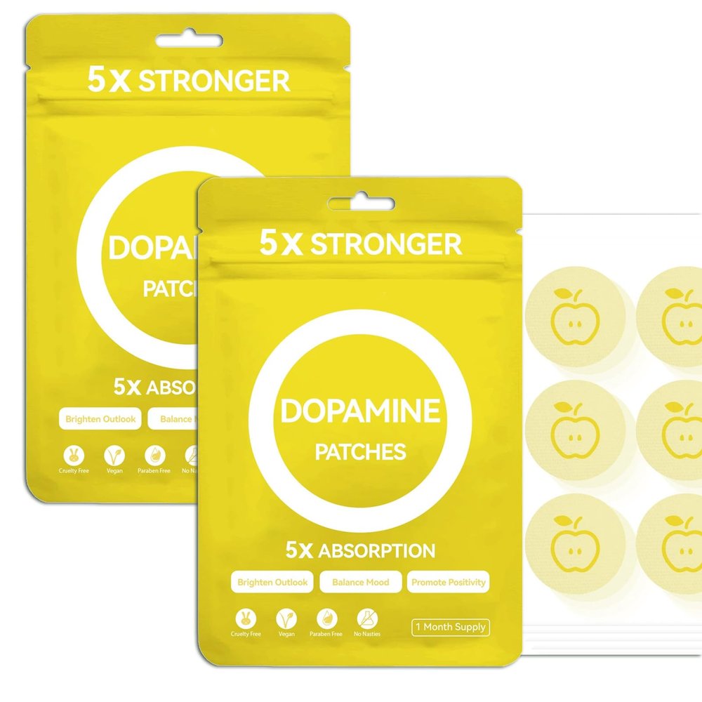 huangirl Dopamine Patches | 60 Pack (2PCS) | Vegan Plant-Based Formula - for Men & Women