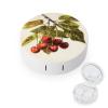 FekiLoot Art Cherry Painting Contact Lens Case Portable Travel Outdoor Contact Lens Cases Circle Leakproof Makeup Storage Box with Mirror for Home Office Dormitory view 1