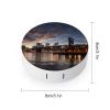 FekiLoot New York Bridge Contact Lens Case Portable Travel Outdoor Contact Lens Cases Circle Leakproof Makeup Storage Box with Mirror for Home Office Dormitory view 2